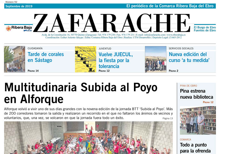 Ya puedes leer el número 92 de zafarache