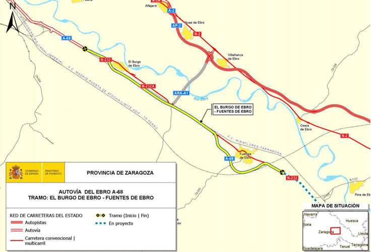 El Gobierno autoriza licitar el desdoblamiento entre El Burgo y Fuentes de Ebro