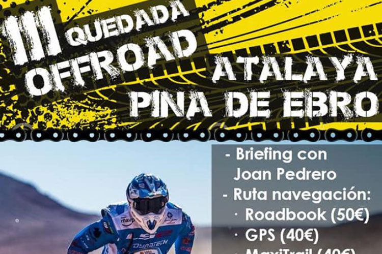 El piloto Joan Pedreró participará en la III quedada Off Road de Pina