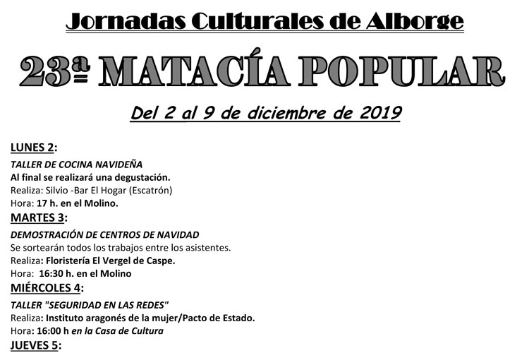 Alborge celebra la 23 edición de su matacía popular