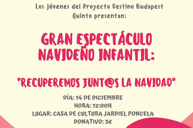 Los jóvenes de Destino Budapest Quinto recuperan la Navidad