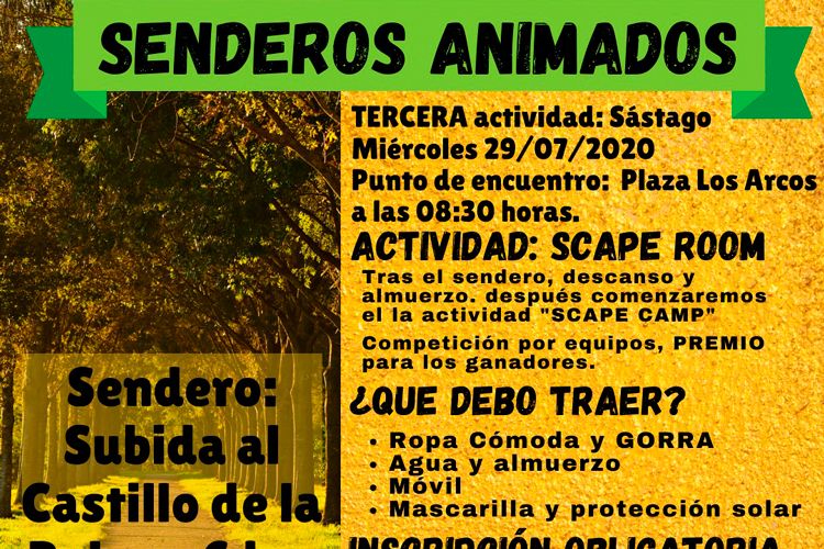 Apúntate al tercer sendero animado en Sástago