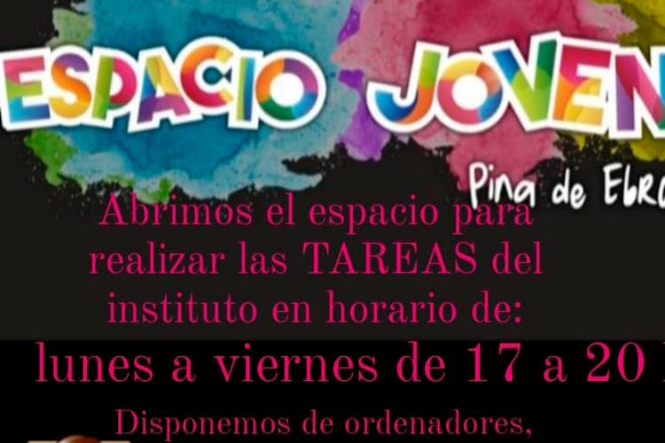 El Espacio Joven de Pina, abierto para trabajos y deberes escolares