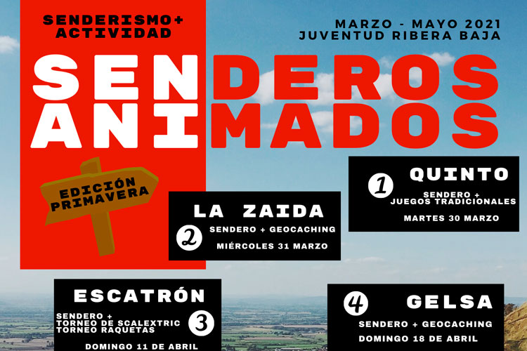 Abiertas las inscripciones para los senderos animados de Quinto y La Zaida