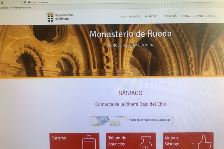 Sástago inaugura nueva página web