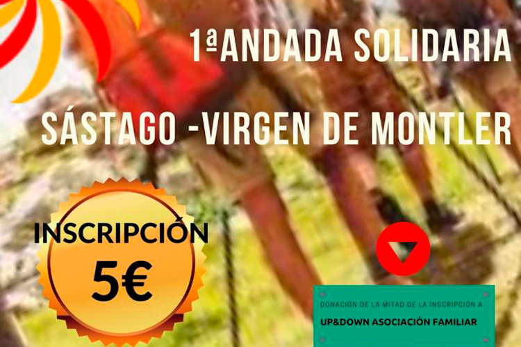 Sástago celebrará el día de la Virgen de Montler con una andada solidaria