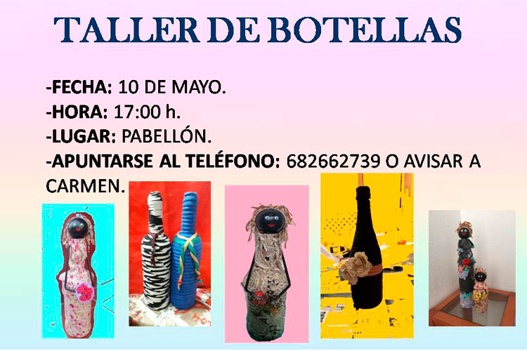 Taller de botellas en Cinco Olivas