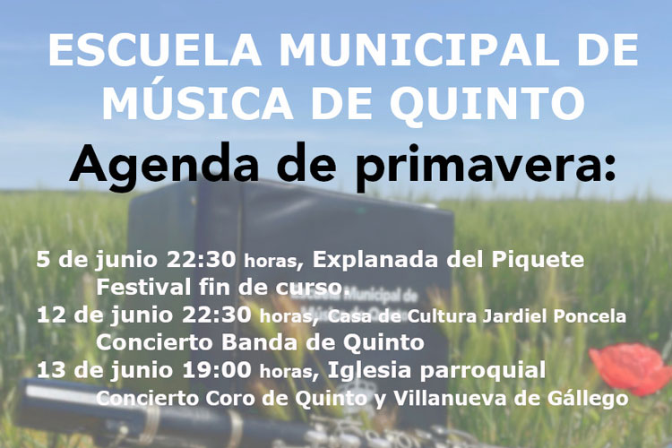 Festival de fin de curso de la escuela de música en los exteriores del Piquete