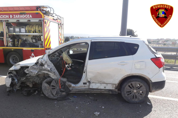 Un mujer resulta herida en un accidente en la N-232 a la altura de El Burgo