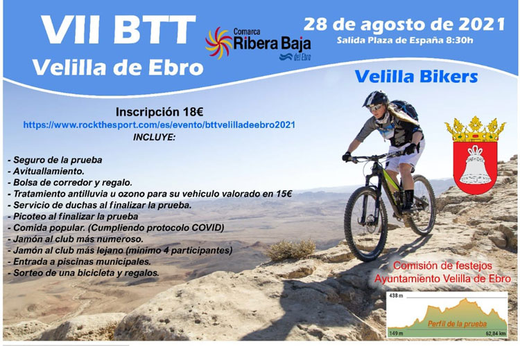 Velilla celebrará la VII edición de su ruta BTT