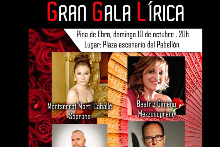 Este domingo, gran gala lírica en Pina de Ebro