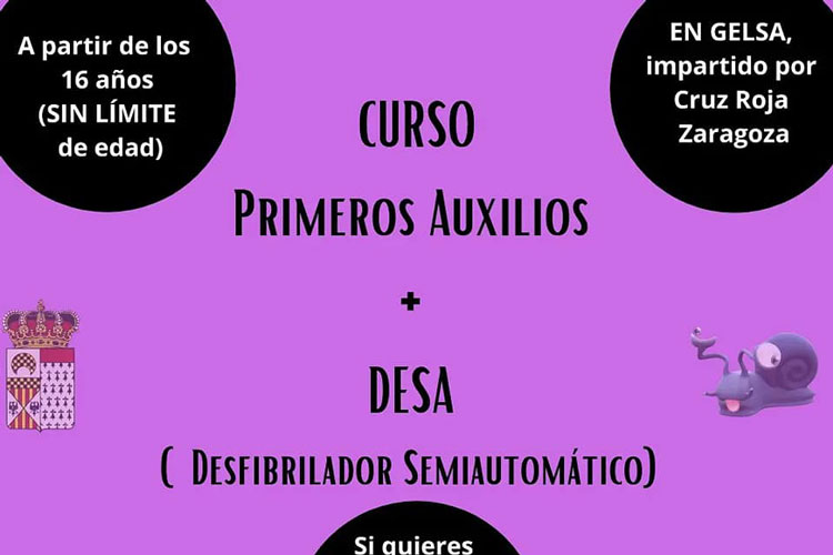Curso de primeros auxilios y desfibrilador automático en Gelsa