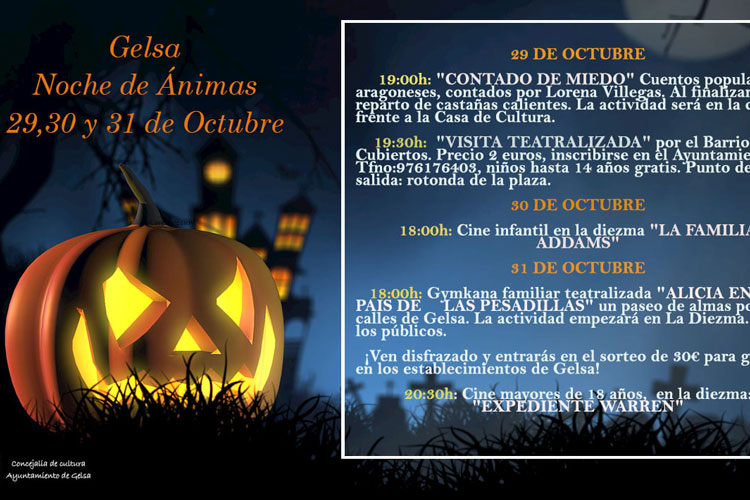 Noche de ánimas en Gelsa para celebrar Halloween