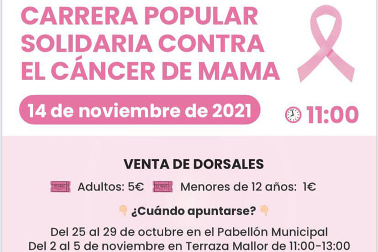 Carrera popular solidaria contra el cáncer de mama en Quinto