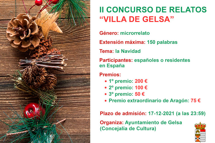 Gelsa convoca su segundo concurso de relatos ‘Villa de Gelsa’