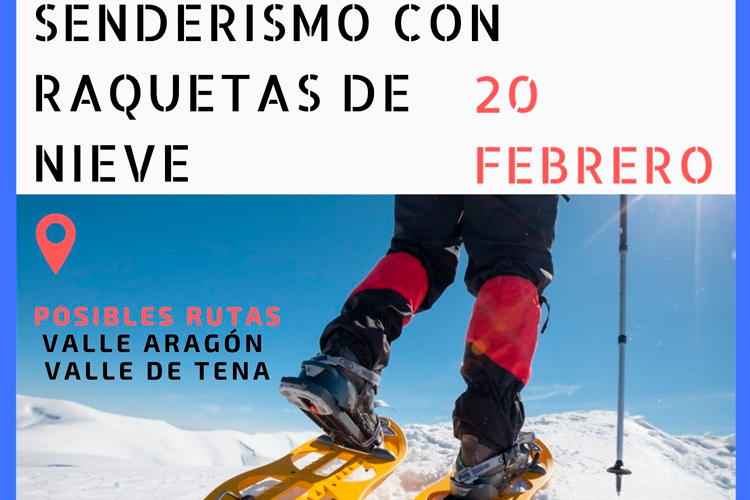 Excursión senderista con raquetas de nieve