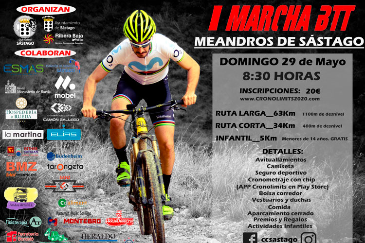 Sástago organiza su primera salida BTT ‘Meandros del Ebro’