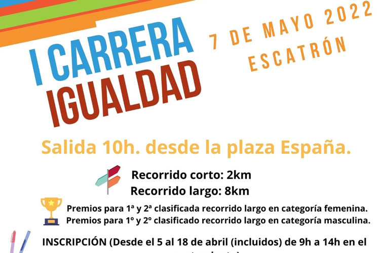 Escatrón celebrará su I Carrera por la Igualdad