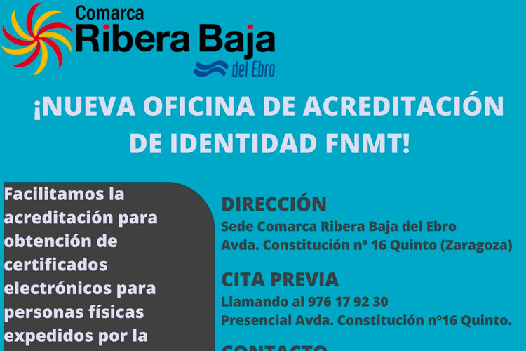 Los certificados digitales de personas físicas podrán obtenerse en la sede de la Comarca