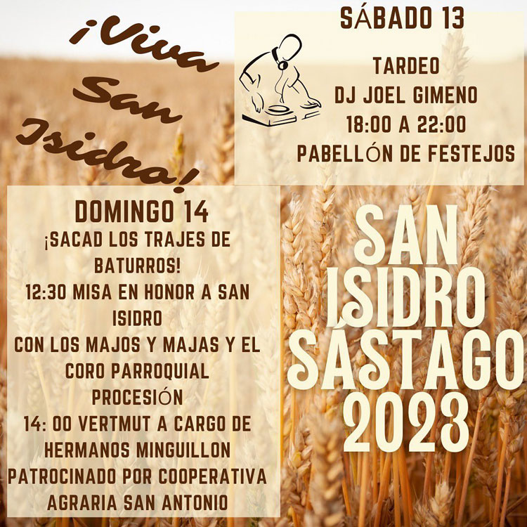 Este fin de semana, celebración de San Isidro en Sástago