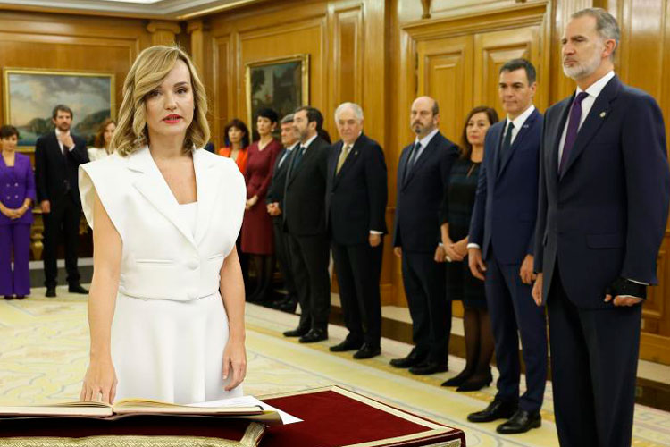 Pilar Alegría promete su cargo como ministra de Educación y Deporte y será la nueva portavoz del Gobierno
