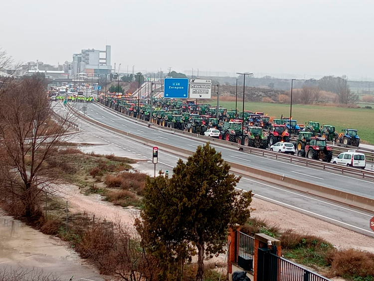 La protesta de los agricultores se dirige hoy a Zaragoza