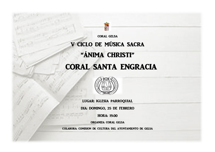 La coral de Gelsa organiza el V ciclo de música sacra ‘Anima Christi’