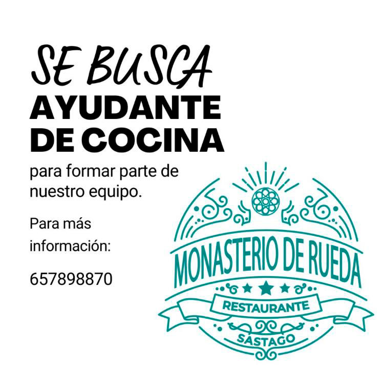 El hostal restaurante de Sástago busca ayudante de cocina