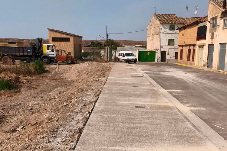 Gelsa avanza en la urbanización de la Ronda de la Huerta Vieja para construir cinco viviendas municipales