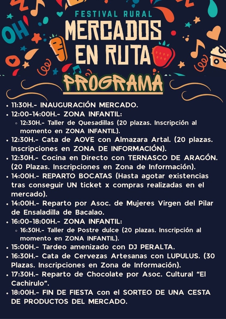 Escatrón acoge este domingo el festival itinerante Mercados en Ruta